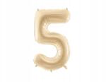 PartyDeco Fólia lufi ''5'', 72cm, Bézs