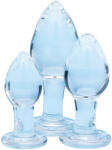 Clarity Utopian Trinity - üveg análkúp szett (átlátszó) - szexshop
