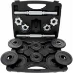 SCSports Állítható kézisúlyzó szett 15 kg öntöttvas tárcsák bőrönd (10013340) - gorillasports