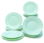 Luminarc PLUMI Paradise Green üveg étkészlet 18 részes - ARC