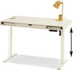 VOX bútor SHIFT sit-stand íróasztal, 120 cm krémszínű