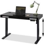 VOX bútor SHIFT home office íróasztal fiókkal és USB-porttal, 120 cm fekete