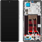 OPPO Piese si componente Display cu Touchscreen Oppo Reno10 Pro, cu Rama, Negru (Silvery Grey), Service Pack 621029000057 (dis/orp/cu/ne/se) - pcone