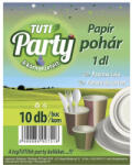  Pohár eldobható papír TUTI Party 1dl 10 darab/csomag