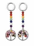  Breloc Turmalina Mixta 10cm Copacul Vietii cu Pietre 7 Chakre Colorat 1 Buc
