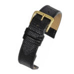 LBS Curea Piele Naturala Textura Reptila (neagra) 22mm