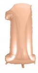 GoDan Rose Gold 1-es szám fólia lufi 92 cm