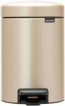 Brabantia NewIcon pedálos szemetes lecsapódásgátló fedővel, 3L, acél, aranyfényű
