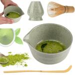 Bedee Matcha Készítő Szett Tállal, Habverővel, Állvánnyal és Kanállal (Zestaw do przygotowania matchy)