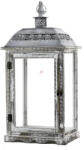 Decoration & Design XL Prémium Lámpás fa, fém, üveg 65 cm fehér, szürke (206126)