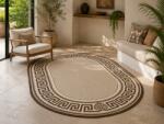 Natura Covor Oval Bucatarie Tip Iuta, Natura 900-19, Marime 120 x 170 cm, Crem, Antialergic, Polipropilena, Living, Terasa, Sufragerie, Birou Covor