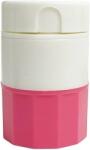 Flippy Cutie Pastile Multifunctionala, Flippy, 4 in 1, Pahar Apa, Taiere, Sfaramare, Depozitare, Compact, ABS cu Lama din Inox, Alb/Roz, 8.7x6.2x4.1 cm (126369)