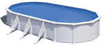 GRE set piscină ovală cu perete metalic, cu pompă de filtrare și scară, 610 x 375 x 132 cm (KTPROV618) Piscina