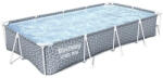 Bestway Steel Pro set piscină cu cadru metalic, 366 × 201 × 66 cm, cu filtru cu cartuș, cu supapă de scurgere (561FV) Piscina