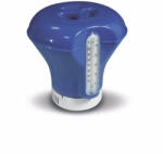 BASIC Dozator de chimicale, BASIC, bleumarin/alb, plutitor, cu termometru integrat, dozare reglabilă, cu scară Celsius/Fahrenheit, din plastic, pentru piscină (UVX-3C)
