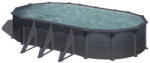 GRE Graphite set piscină ovală cu perete din oțel, cu filtrare și scară, 500 x 300 x 120 cm (KT500GF) Piscina