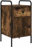 vidaXL Dulap de noapte Stejar fumuriu 35 x 36, 5 x 61 cm Lemn prelucrat GartenMobel Dekor (8007651)