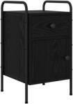vidaXL Dulap de noapte Stejar Negru 35 x 36, 5 x 61 cm Lemn prelucrat GartenMobel Dekor (8007647)