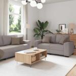 vidaXL Set de canapea cu perne, 3 piese, gri taupe, material textil GartenMobel Dekor (3324655) Canapea