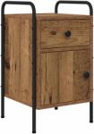 vidaXL Dulap de noapte Lemn vechi 35 x 36, 5 x 61 cm Lemn prelucrat GartenMobel Dekor (8007655)