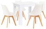 Leziter Set de masa cu 4 scaune Leziter Amina, alb, pentru dining (LYET86F_DA232AW_4)