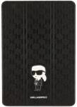 KARL LAGERFELD iPad 10, 2" Folio Magnet Allover Cover черен Saffiano Monogram Ikonik (KLFC10SAKHPKK)