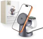 Tech-Protect A48 3in1 магнитен безжичен заряден уред MagSafe 25W Qi2.2 тъмно сив (5906302352531)