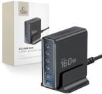 Tech-Protect dc160w-gan 6-портово настолно зарядно pd 160w / qc3.0 черно (5906302335695)