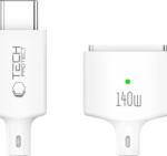 Tech-Protect MMC01 ULTRABOOST магнитен кабел за MacBook, USB-C към MagSafe 3, 140W, 200 cm, бял (5906302323296)