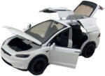  Macheta metal Tesla X alba, sunet, lumini, deschide usile 1: 28