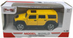  Macheta metal Hummer galben cu sunet si lumini 1: 28