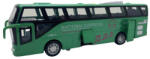  Macheta metal autobuz express verde cu sunet si lumini