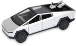 XLG Macheta metal Replica Tesla Cybertruck XLG 1: 24 argintie- cu ATV, Statia de Incarcare, Sunete si Lumini (JPT)