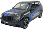  Macheta metal BMW X5 deschide usi capota portbagaj negru cu sunet, lumini, resort, scara 1: 24