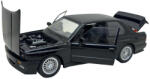 Jinlifang Macheta BMW E30 M3 negru ursulet 1: 24 cu sunet, lumini, pornire pe volan, resort (JPT)