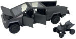 Che zhi Macheta metal Tesla Cybertruck cenusie cu atv metal 1: 32 cu sunet, lumini, deschide usile (JPT)