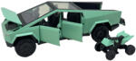 Che zhi Macheta metal Tesla Cybertruck verde cu atv metal 1: 32 cu sunet, lumini, deschide usile (JPT)
