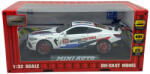 Miniauto Macheta BMW M8 GTE Racing 1: 32 alb replica metal lumini si sunete MiniAuto (JPT)