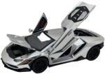  Macheta Lamborghini Stil 1/24 replica metal cu sunete, lumini si usi verticale gri nichel
