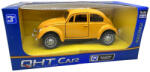  Macheta metal Volkswagen Beetle galben cu sunet, lumini, resort, deschide usile 1/36