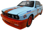PRCK Macheta BMW E30 M3 DTM albastru 1: 24 cu sunet lumini pornire pe volan resort (JPT)
