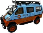 Jinlifang Macheta CamperVan duba albastra-portocaliu GULF cu sunete lumini deschide usile (JPT)
