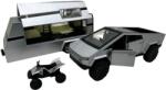  Macheta Tesla Cybertruck cu rulota si atv gri 1/36 sunete lumini deschide usi