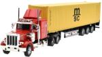 JPT Macheta Camion American container metalic cu remorca MSC 36 cm lumini si sunete pull back (JPT)