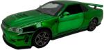 JPT Macheta Nissan GTR R34 verde scara 1: 32 replica metal lumini si sunete usi deschise (JPT)