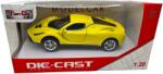  Macheta Ferrari galben scara 1: 36 replica metal lumini si sunete, usi deschise