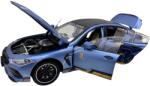 Che zhi Macheta BMW M8 Gran Coupe albastru MHB 800 1: 24 replica metal lumini si sunete, fum, usi deschise (JPT)