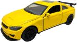  Macheta BMW M3 galben scara 1/43 cu lumini, sunet, resort