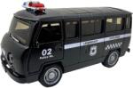  Macheta UAZ neagra Metalica cu sunete, lumini, deschide usile 1/36