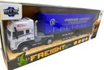 JPT Macheta TIR Freight Forward Container albastru 1: 24 replica metal lumini si sunete, remorca detasabila (JPT)